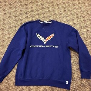 Vintage Navy Blue Corvette Sweatshirt by Russell Athletics ( 2000) sz XL